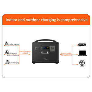 สถานีจ่ายไฟแบบพกพา 300W 600W 1000W แบตเตอรี่สำรองพลังงานแสงอาทิตย์แบบชาร์จได้ - Product Image 4