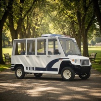 LEIBIN Mini Bus Électrique 4 Roues 8 Places pour Patrouille de Sécurité et Visites Touristiques, Moteur 5KW/8KW, 48V/72V, Autonomie 80-100km