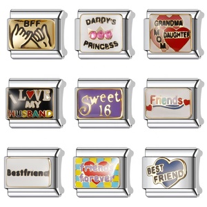 High Quality Stainless Steel Letter Pattern DIY Combination <b>Bracelet</b> Stylish Trendy Charm <b>Bracelet</b> Fashionable Hand Chains Italy - Product Image 2