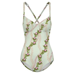 Costume intero da donna alla moda hawaiano Puakenikeni Lei Island, con schiena incrociata, sexy, stile streetwear, aderente, ideale per feste - Product Image 2