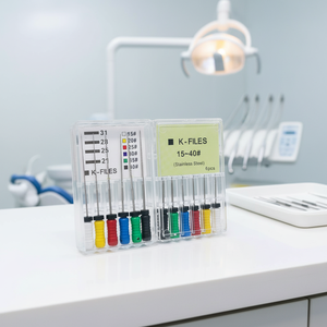 Limas Dentales Manuales de Acero Inoxidable para Endodoncia, Limas K para Conductos Radiculares - Product Image 1