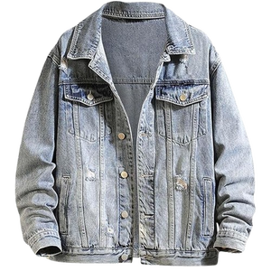 Fabricant de vestes en jean pour hommes Vestes en jean personnalisées en gros avec broderie de logo et coupes modernes - Product Image 1