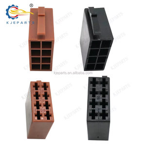 Connecteur de câble automobile 8 broches noir 8 broches marron femelle boîtier <span class=keywords><strong>ISO</strong></span> pour adaptateur <span class=keywords><strong>autoradio</strong></span> - Product Image 2