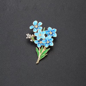 Broche de Esmalte con Diseño de Flor '<span class=keywords><strong>No</strong></span> Me Olvides', Joyería de Moda <span class=keywords><strong>para</strong></span> Mujer, Regalo - Product Image 2