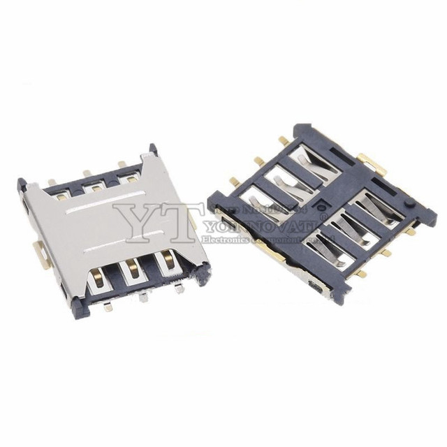 Nano-SIM Card Holder Plug Type 6PIN Mini SIM Card Socket Nano SIM Card Connector