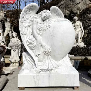 Togrillade d'ange en marbre, <span class=keywords><strong>pierre</strong></span> à bascule <span class=keywords><strong>classique</strong></span> en forme de cœur - Product Image 3