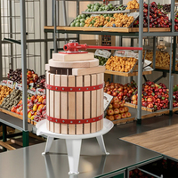 Professionele multifunctionele spiraalvormige handmatige houten pers-sapcentrifuge voor fruitverwerking, eenvoudige bediening, versgeperst