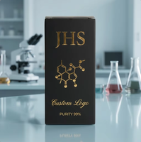 Boîtes d'emballage personnalisées imprimées pliables noires mates pour flacons de poudre vides de 3 ml, 4 ml, 5 ml, 10 ml et flacons de peptides