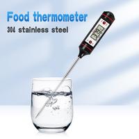 Termometer Dapur Digital WT-1 untuk Memasak BBQ Pengukur Suhu Daging Air Susu Makanan Termometer Elektronik Stainless Steel