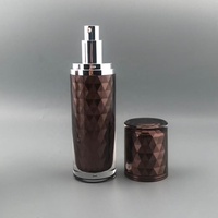 Ensemble de contenants cosmétiques en acrylique de luxe haut de gamme, vente en gros, distributeur à pompe transparent, étiquette adhésive
