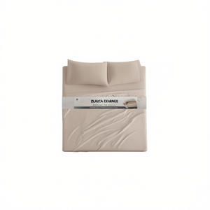 Set di Biancheria da Letto Singola in Tinta Unita con Lenzuolo con Angoli, Comodo e Aderente, Colore Avorio - Product Image 1