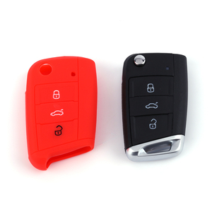 Accessoires de clé de voiture pour Tiguan GLV et <span class=keywords><strong>Volkswagen</strong></span> Golf 7 Housse de protection de clé et étui en silicone - Product Image 4