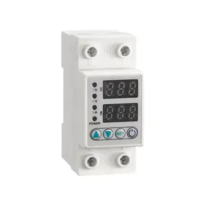 Hotsale Adjustable Digital Dual Display over and under Voltage Protector 220V 230V 40A 63A 10A Load Current with Sealed Relays