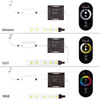 Contrôleur de luminosité et variateur de bande LED COB SMD 5V 12V 24V avec télécommande RGBW RGB CCT