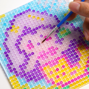 Kit Acchiappasole Pixel Wingart <span class=keywords><strong>Sirena</strong></span> per Bambini, Kit Fai da Te Pittura con Numeri con Colori Acrilici Trasparenti, Regalo Artistico Creativo - Product Image 1