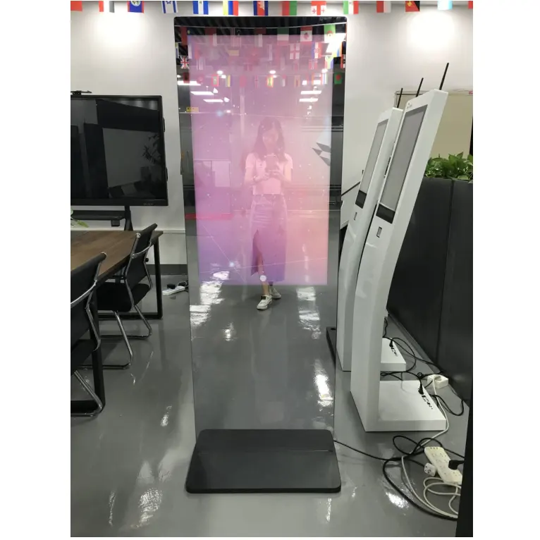 지면 서 있는 터치스크린 거대한 상호 작용하는 체육관 운동 안드로이드 체계 적당 똑똑한 거울