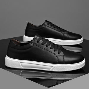 Zapatos de hombre de talla grande, estilo casual deportivo, transpirables, de cuero ultrafino, con costuras blancas, para primavera/verano. - Product Image 2