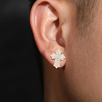 Boucles d'oreilles en argent 925 plaqué or Moissanite clous d'oreilles durables anti-ternissement pour un usage quotidien