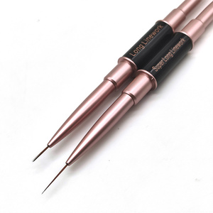 Nouveau 2025 Pinceau à Lignes Gel pour Ongles Marque Privée, Ultra Fin, Brosses de Peinture Liner, Kit de Pinceaux Nail Art Double Tête 15mm 25mm avec Capuchon - Product Image 2