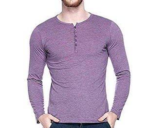 Camiseta ajustada básica de algodón lisa con logo personalizado para hombre - Product Image 4