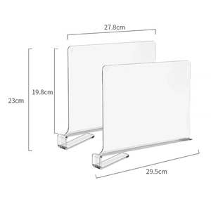 Organizador de Armario Moderno Blanco de Acrílico Transparente de 29.5*23*2.5cm, Prácticas Estantes de Exhibición, Separadores de Estantes de ABS, Origen Vietnam - Product Image 4