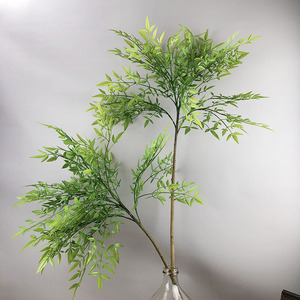 YOPIN-6032 Haute plante à branches multiples à 6 fourches, <span class=keywords><strong>Nandina</strong></span> à feuilles minuscules et luxuriantes, style néo-chinois, pour décoration intérieure et extérieure, pour diverses scénarii - Product Image 3