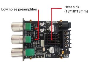 SZM SZM-502MT pour amplificateur audio domestique <span class=keywords><strong>mini</strong></span> 5.0 AUX 50W+50W Sortie DC12-24V Entrée Radio FM Communication USB 100W - Product Image 6