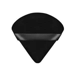 Houppette de maquillage triangulaire en coton doux avec logo personnalisé, motif carré, pour poudre libre, usage cosmétique - Product Image 4