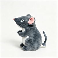 Fabricant de jouets en peluche personnalisés : Souris de simulation, souris grise douce, jouet en peluche avec logo personnalisé, animal en peluche sur mesure