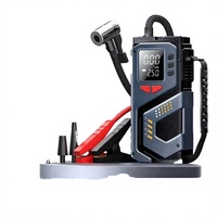 Compresseur d'air portable 12V avec manomètre numérique, démarreur intelligent 12000mAh et pince de démarrage ABS