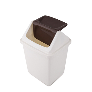 Thùng Rác Hình Vuông Lật Bằng Nhựa Thùng Rác Cho Nhà Vệ Sinh Nhà Vệ Sinh Có Nắp Đậy Xoay - Product Image 2