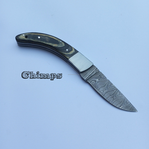 Logo personnalisé Spot vente en gros de couteau damas couteau pliant de camping couteau de chasse extérieur avec manche en bois pakka - Product Image 3