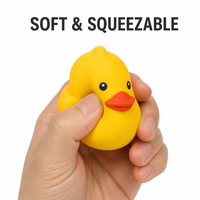 Jouet Squishy Canard Doux au Toucher Mat, Corps Compressible, Bec Orange, Anti-Stress de Bureau