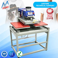 Presse à Chaud Pneumatique Semi-Automatique Double Station DSMC 40*60cm pour T-shirts avec Compresseur d'Air Inclus