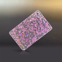Feuille de paillettes transparentes 1/8 épaisses en or brillant Feuille acrylique scintillante pour la découpe au laser pour la gravure