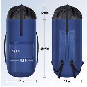 Free Sample Custom Logo <b>Travel</b> Sports Large Capacity Waterproof <b>Laundry</b> Hamper Commercial <b>Laundry</b> <b>Bags</b> Backpack - Product Image 2