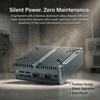 Mini PC, faible consommation, micro-ordinateur sans ventilateur avec 2 ports LAN et 2 ports série, prend en charge les processeurs N2840, J1900, I3 4e/5e génération