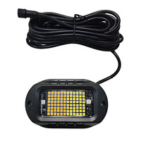 Luces LED Rock Light Kingshowstar con Control Remoto por Aplicación, 12V, Accesorios para Auto, Color Ámbar y Blanco, Luces Rock Light de Doble Color