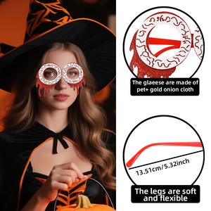 Gafas de fiesta espeluznantes de Halloween, máscara creativa de araña calabaza brillante, disfraz de demonio, accesorios para fotos para niñas pequeñas, estilo de <span class=keywords><strong>terror</strong></span> - Product Image 4
