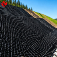 Георешетка из HDPE, толщина 1,2 мм и 1,4 мм, высота ячеек 100/150 мм для стабилизации и защиты склонов вокруг сточных баков