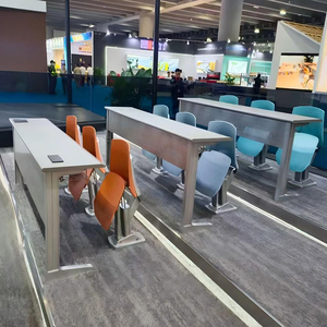 Conjunto de Silla y Escritorio Plegable para Auditorio, con Mesa de Escritura, Ecológico, Duradero, Moderno, Muebles Escolares con 1 Cajón - Product Image 2