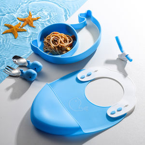 食品グレードの子供用イルカシリコンディナープレート - Product Image 2