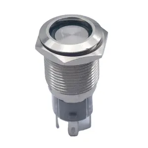 16Mm 19Mm 22Mm Ronde Waterdichte Ip67 Metalen Drukknop Momentary Of Zelfvergrendelende Drukknop Schakelaars