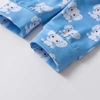 Vêtements pour nouveau-né garçon, manches longues, imprimé éléphant de dessin animé, pantalon, chapeau, ensemble de tenues 3 pièces