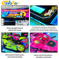 Simulador de Carreras de Motos Arcade para 2 Jugadores con Certificación CE, Sistema de Ventilación y Efectos de Sonido, Máquina de Juego Comercial