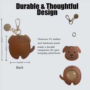 Cute Puppy Cat Fur Keepsake Bag Charm Pet <b>Memorial</b> <b>Gift</b> Keyring Pet Lover PU Leather Bag Charm Photo Holder Pet <b>Gift</b> - Product Image 4