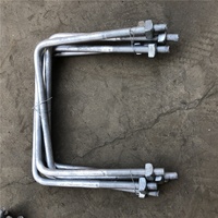 Abrazaderas Cuadradas Galvanizadas de Acero al Carbono M12 de Alta Calidad Sin Deflector, Abrazaderas de Ángulo Recto, Abrazaderas de Aro, Abrazaderas para Tuberías
