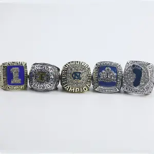 5 NCAA North Carolina Tar Heels Herren Basketball Team Championship Ringe Set