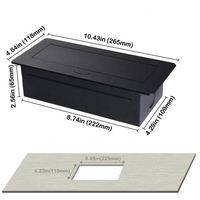 Caja de alimentación emergente de mesa de EE. UU. Caja de conexión de salida Multimedia amortiguada para conferencias/enchufe emergente de escritorio con USB VGA,Audio RJ45