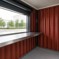 Maison mobile en acier léger avec murs en panneaux isolés et toit résistant aux intempéries